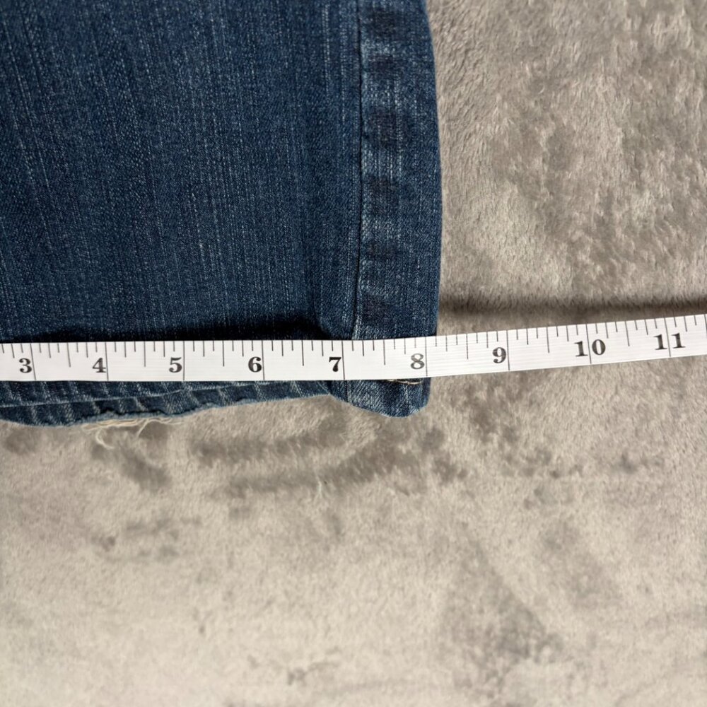 Y2K Gloria Vanderbilt Bootcut Jeans Women's 10S 32x28 Blue Dark Wash Embellished - Picture 5 of 9